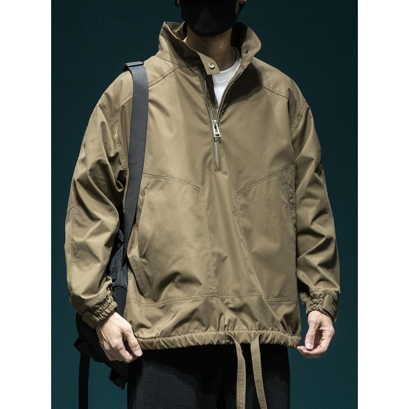 American Style Retro Bomber Veste Hommes Loose Fit Versatile Manteau Toute saison