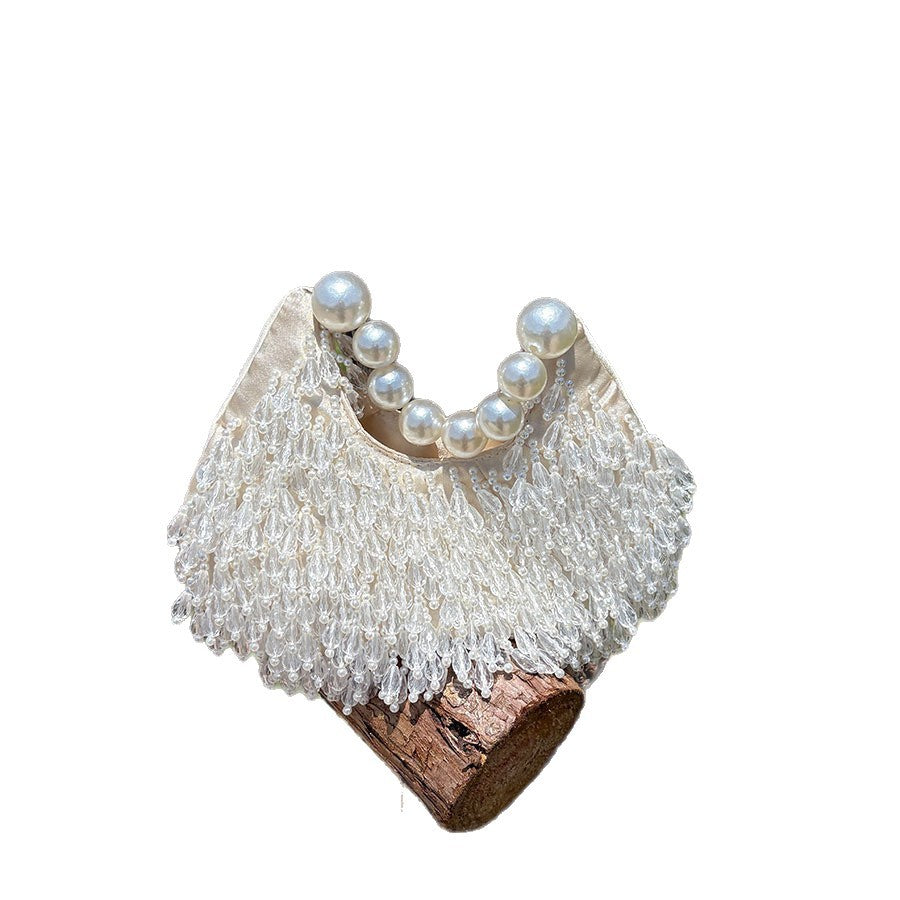 Tassel Tote Bag doux et blanc, de style français