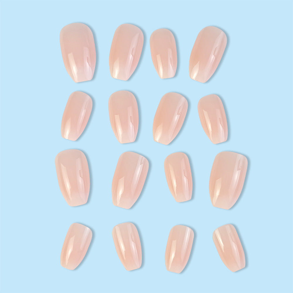 24 pièces long cercueil en forme de Y2K fille ongles polonais avec jeu d'effet gradué. Les ongles