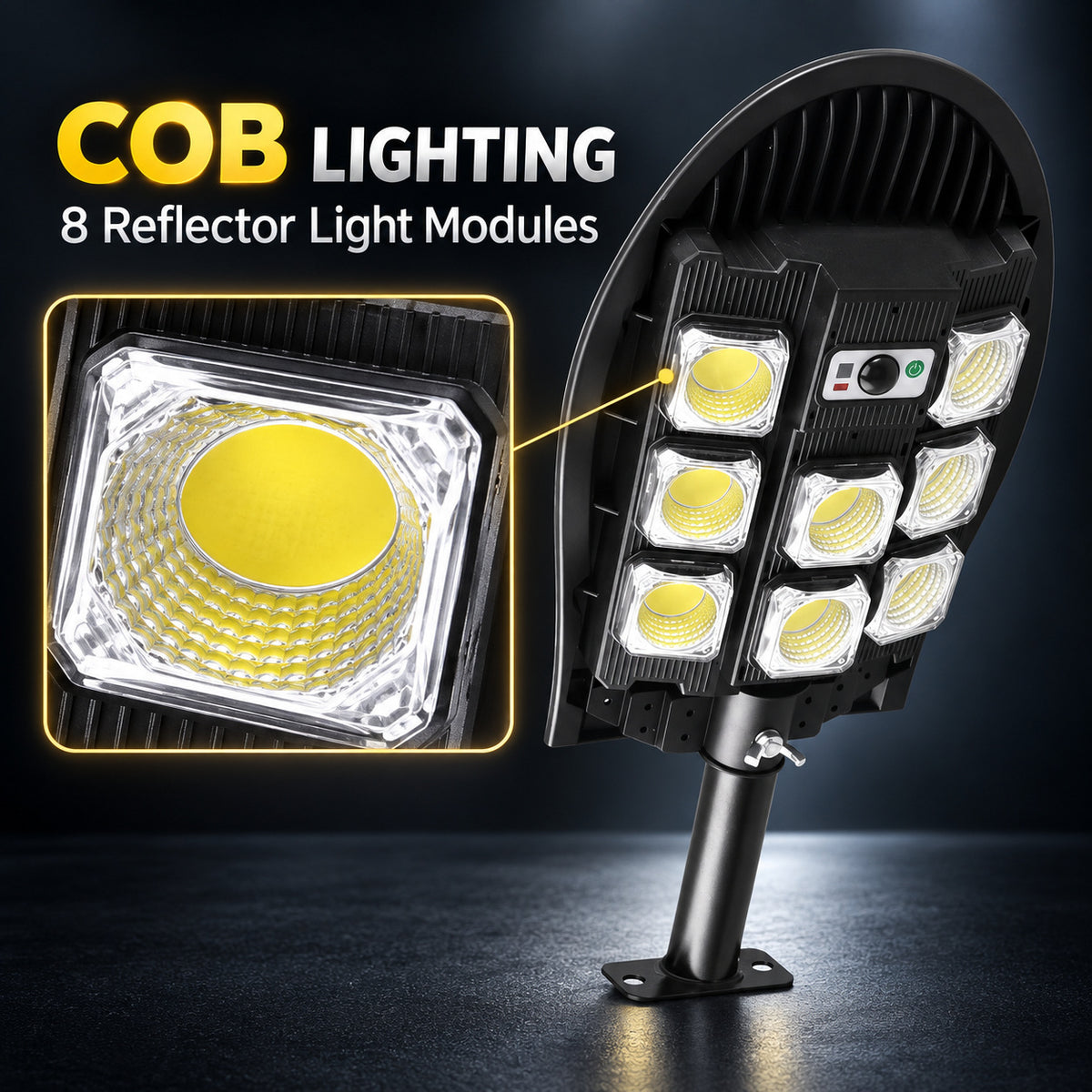 Solar Powered Motion Sensor COB Garden Light W7103B 3 Pour la décoration de jardin LED Landscape Li