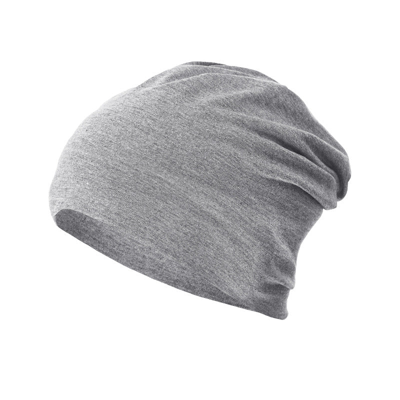 Toute la saison, polyvalent Solide-couleur Slouchy Bonnet avec un design enroulé