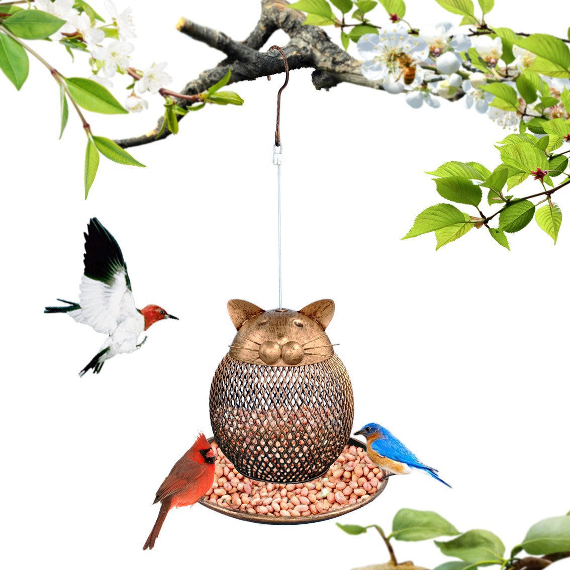 Chat en forme de nourrisson d'oiseau Chat en forme de vieille décoration extérieure de décoration de villa de jardin H