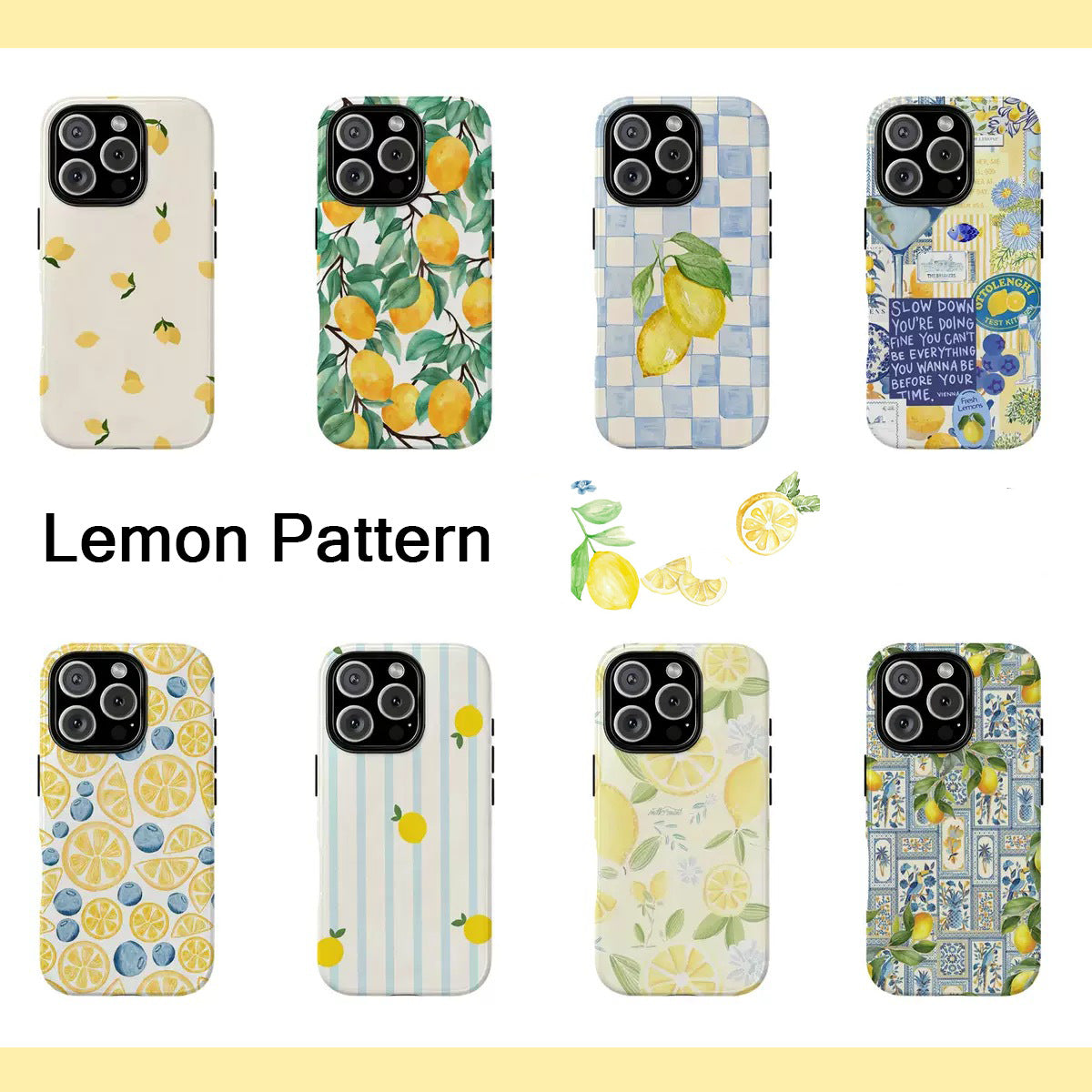 Lemon Series 2-en-1 Étui de téléphone pour film