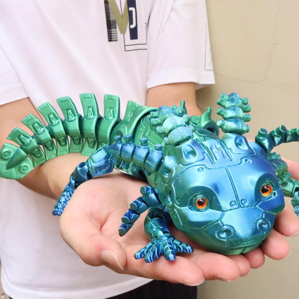 Salamandre mécanique imprimée en 3D Une figurine décorative mobile