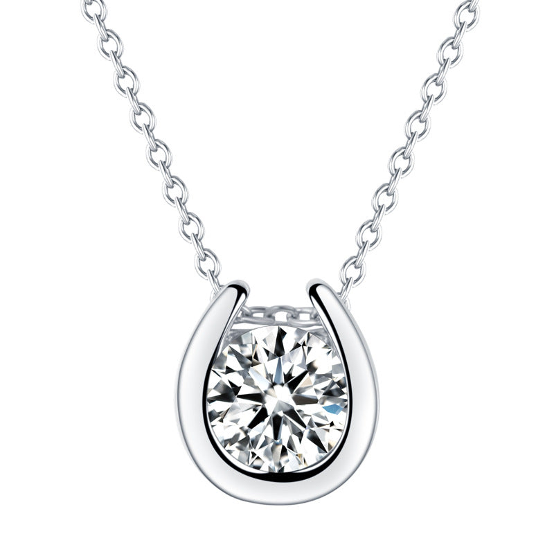 S925 Collier pendentif minimaliste en argent sterling