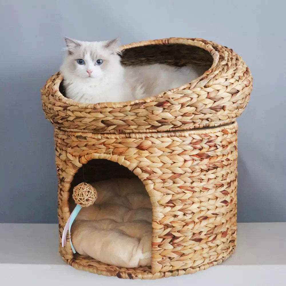Lit pour animaux de compagnie chaud Double-Layer Grand lit pour chat d'espace