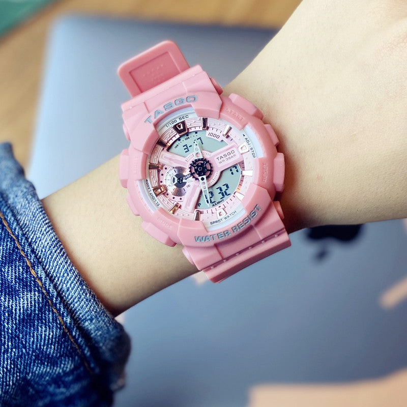 Montre électronique à l'épreuve de l'eau de sport pour enfants tendance