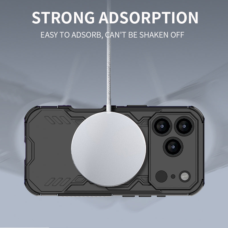Pour je téléphone 17 Pro housse de téléphone Shockproof Kickstand robuste magnétique