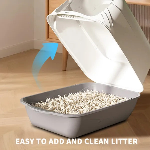 Boîte à litière pour chats entièrement fermée