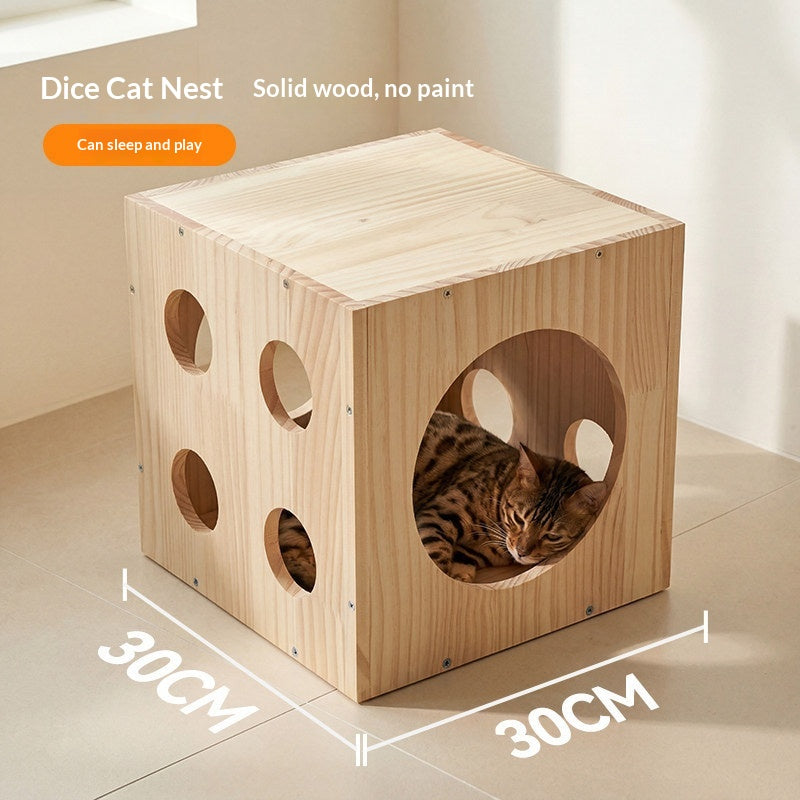 Four-saison Maison de chat Cache-lit Nest Cat Cage Tunnel semi-fermé