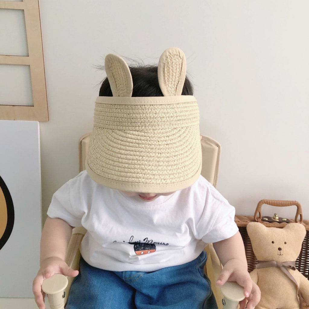 Chapeau de paille de visière résistant au soleil pour enfant
