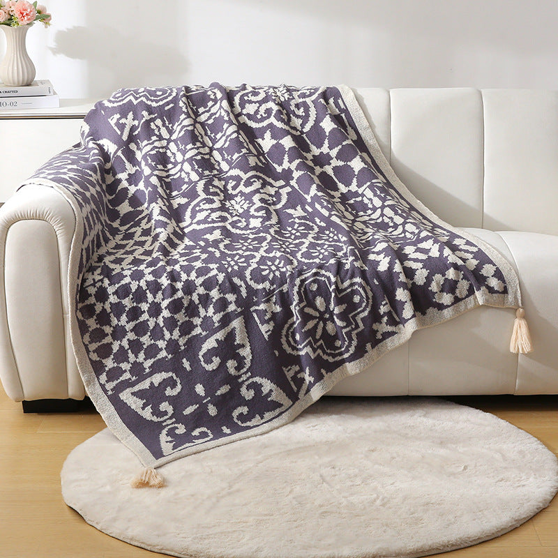 Blanket de Sofa à motif géométrique Bohème