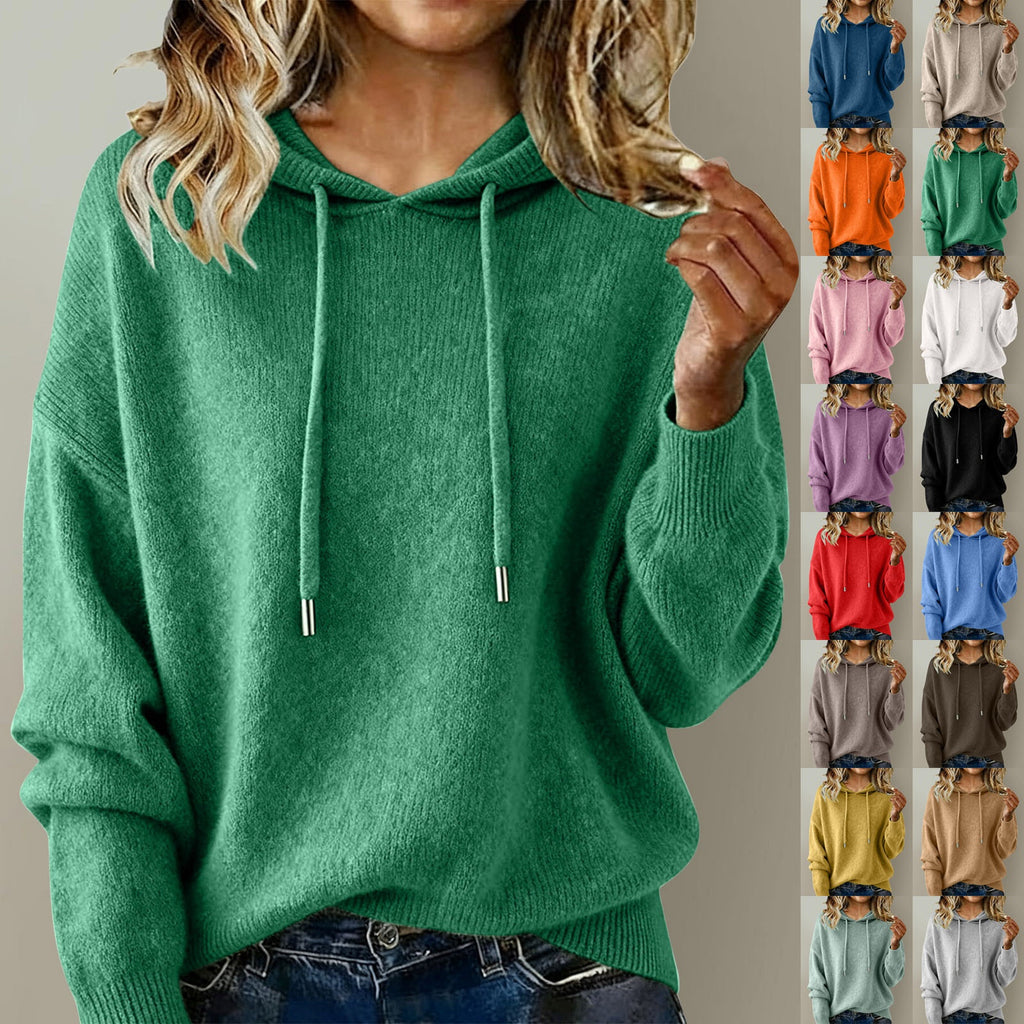 Pull à capuche élastique à capuche souple et souple de couleur solide mode avec capot