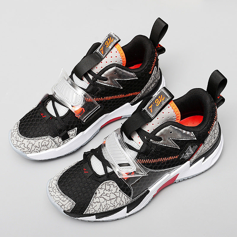 Automne Flying Surface Woven Chaussures de basketball pour jeunes