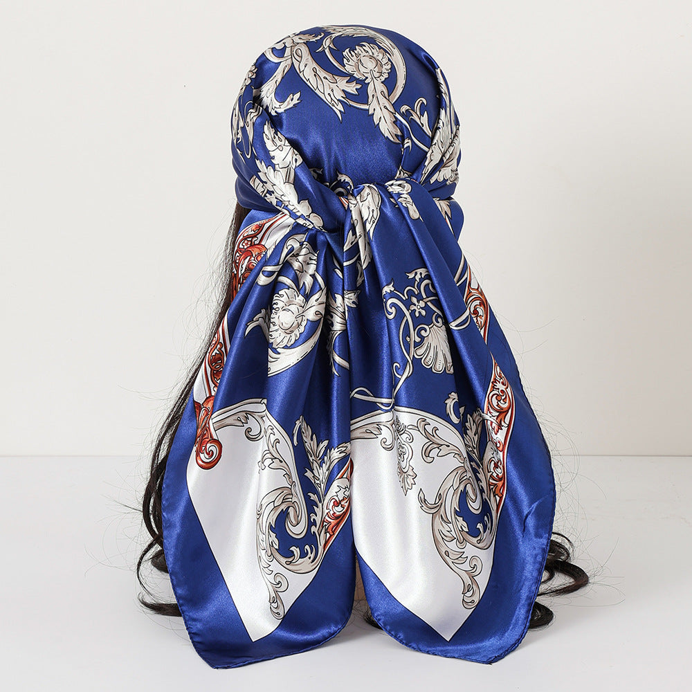 Tête de châle satinée classique Et écharpe