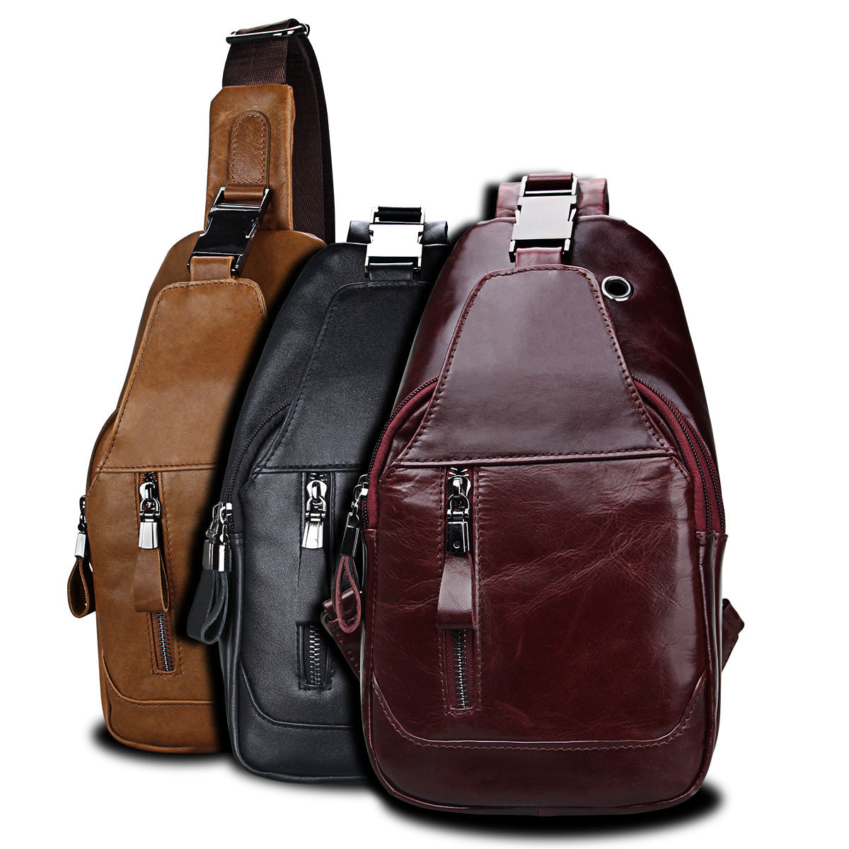 Sac croisé Cowhide Cowhide pour hommes