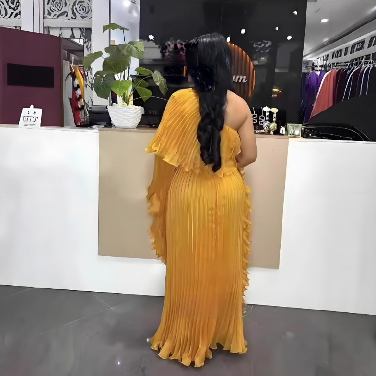 Robe de soirée élégante à une épaule mode