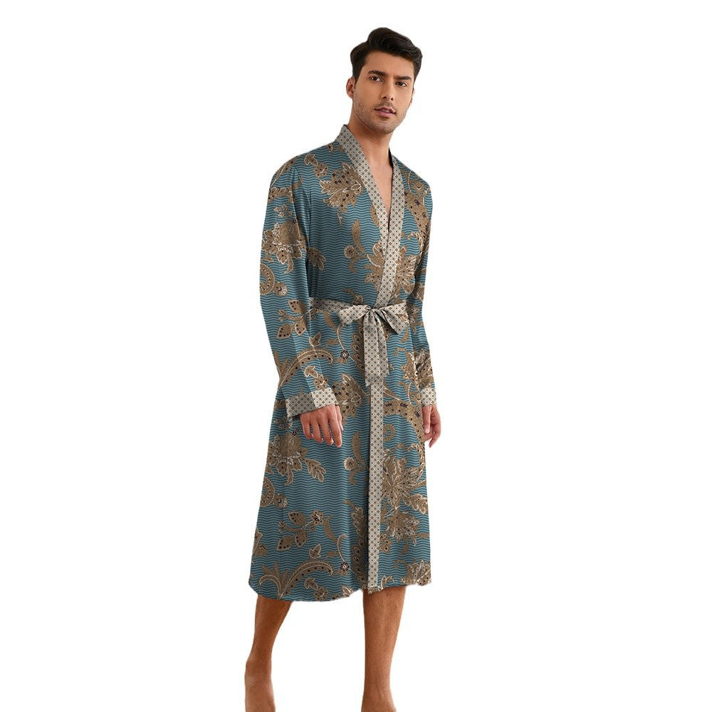 Men's long-sleeve print dress