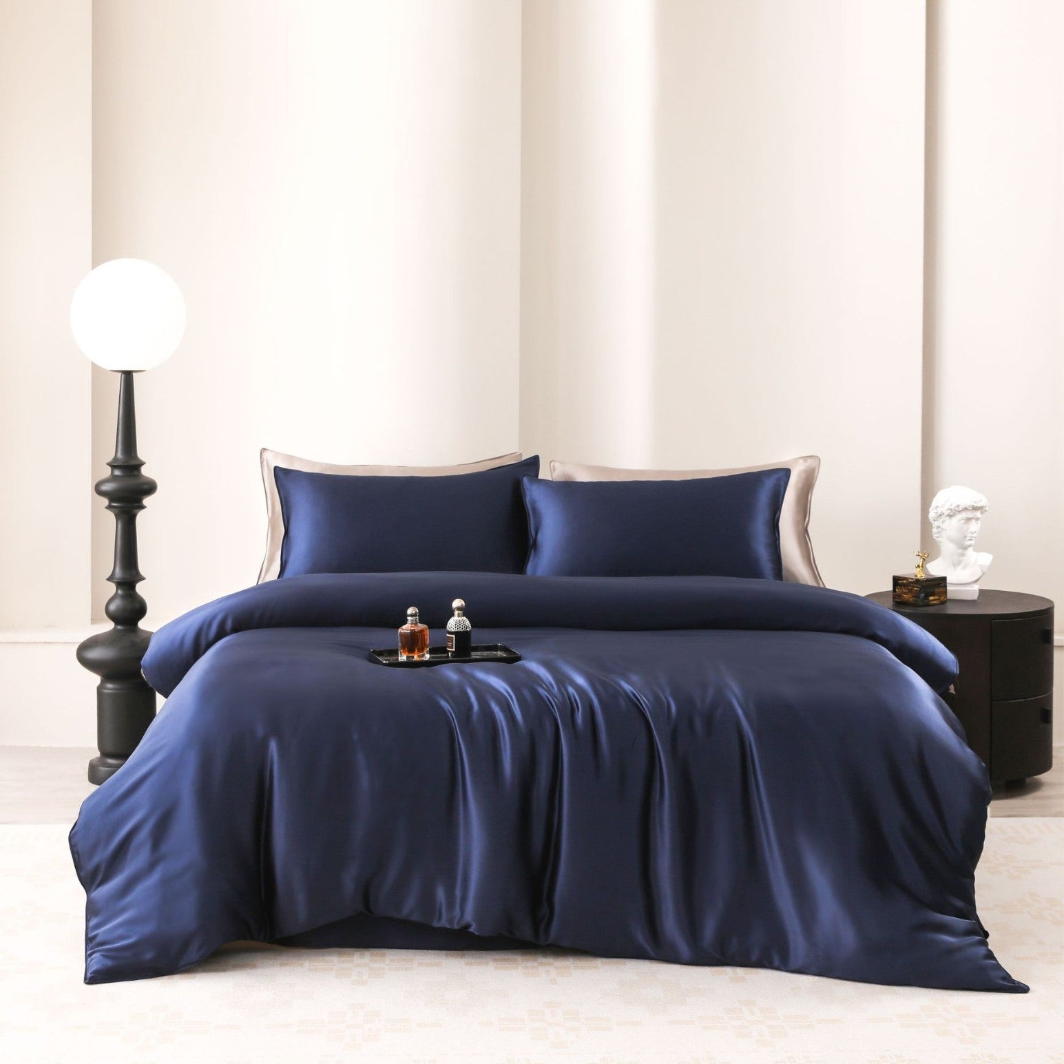 Soie 22-momme Set de quatre pièces en soie léger luxe