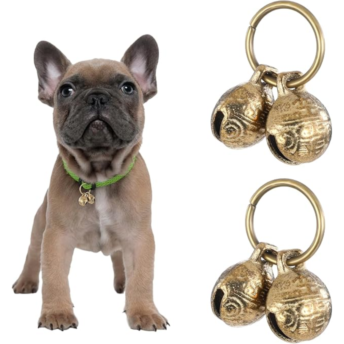 Copper Bell For Dog Collar, 4 PCS Brass Dog Bells Extra Loud Collar Bell For Pet Tracking Anti Lost Training Pets Pendant Accessories Anti Theft Bells