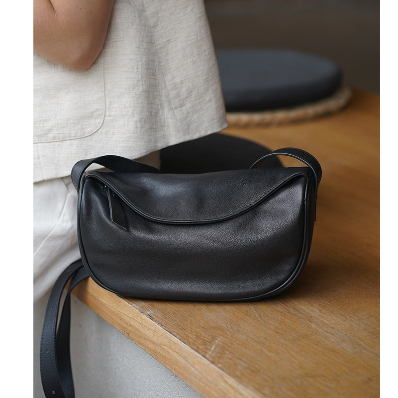 Premier couche Cowhide véritable sac de corps en cuir