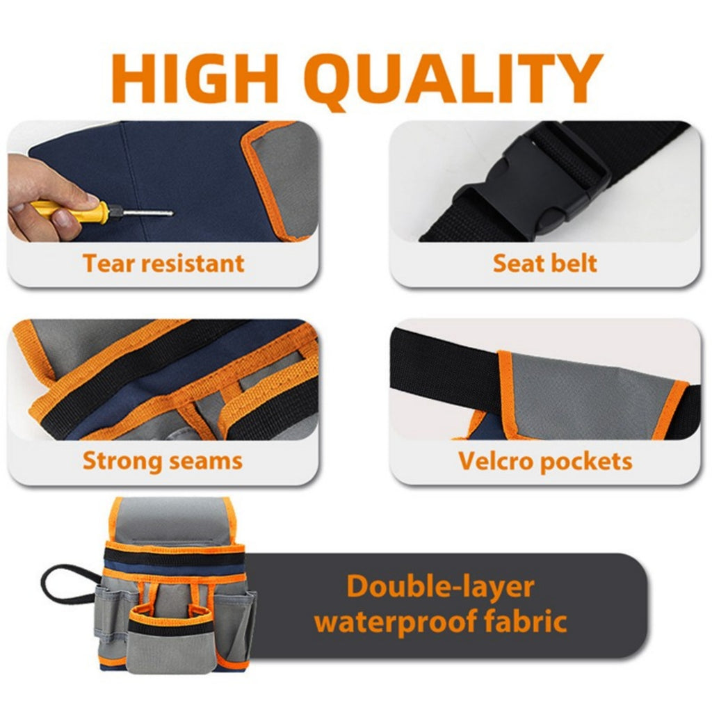 Double tool Ceinture Pouch 12 Pocket Heavy Duty Joiners Carpenter Builders Nails UK
