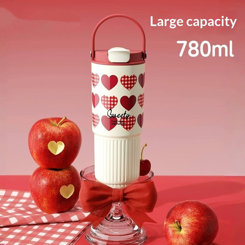 Bouteille d'eau de paille isolée à grande capacité