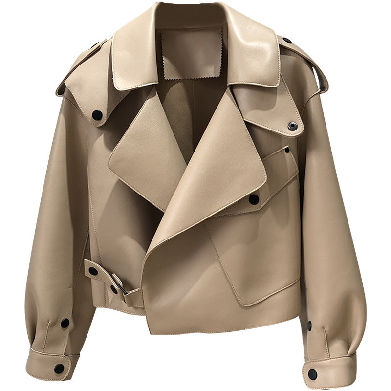 Veste en cuir véritable Veste pour femmes Manteaux en cuir mince