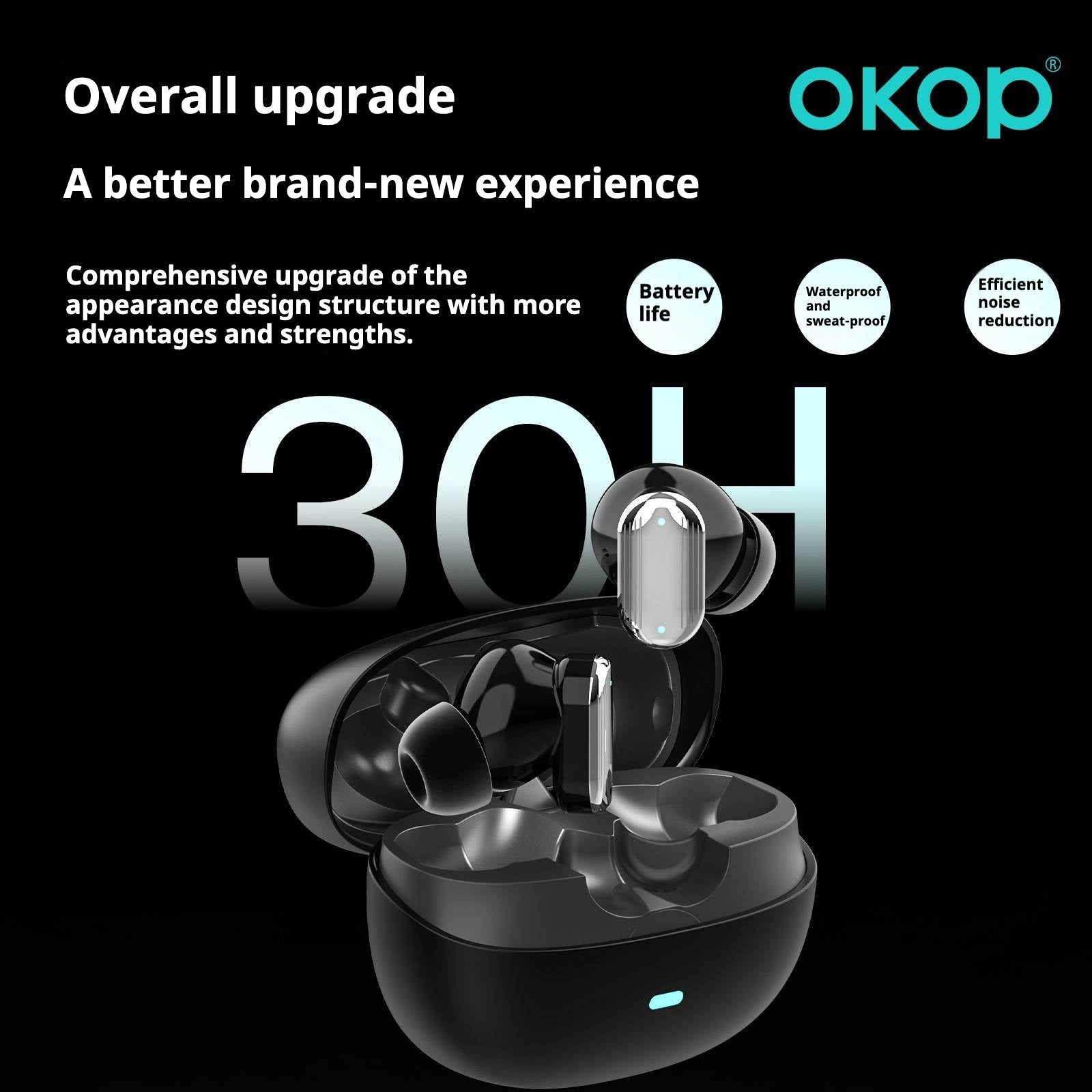 KP-215 Ecouteurs Bluetooth dans l'oreille Modèle Touch Control Design Compact Low Latency High Sound