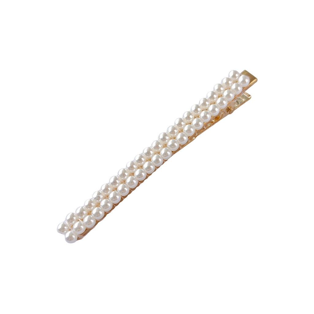 Accessoires pour cheveux Barrettes de perle Updo BB Clip épingle à cheveux rayé Fil de pêche tissé à la main H