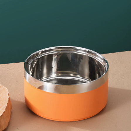 Sur mesure Double couche en acier inoxydable chien grande capacité animal alimentation et eau bol alimentaire