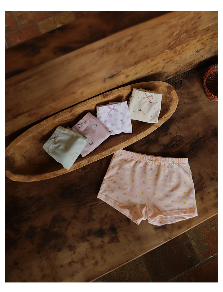 Slips de boxer en coton cartoon pour filles