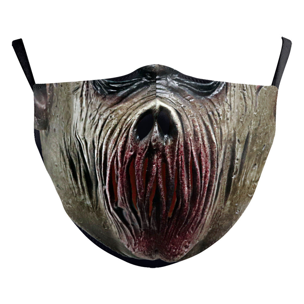 Impression numérique Clown Halloween Funny Horror Double couche Masque de poussière