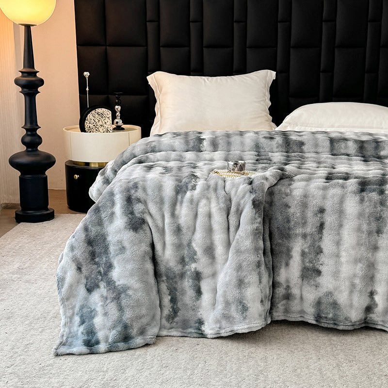 Revêtement en peluche en forme de lapin-fur-like en peluche avec imprimé design parfait pour les serviettes et comme un