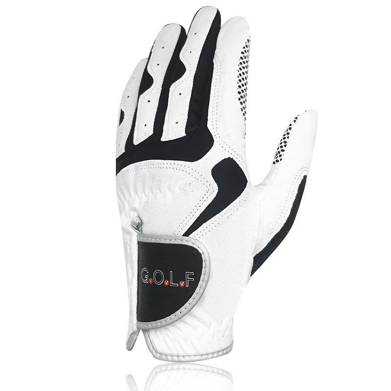 Tissu en microfibre avec particules antidérapantes Gants de golf respirants