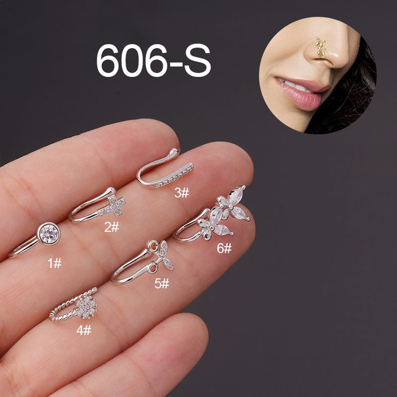 Anneau de nez en forme de papillon sans perforation