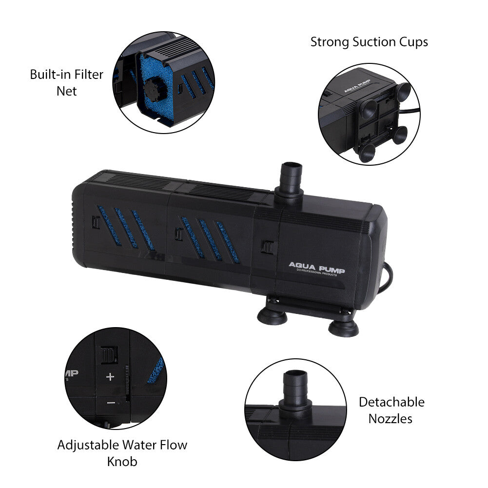 4 En 1 Aquarium réservoir de poisson filtre pompe d'eau filtre de purificateur interne