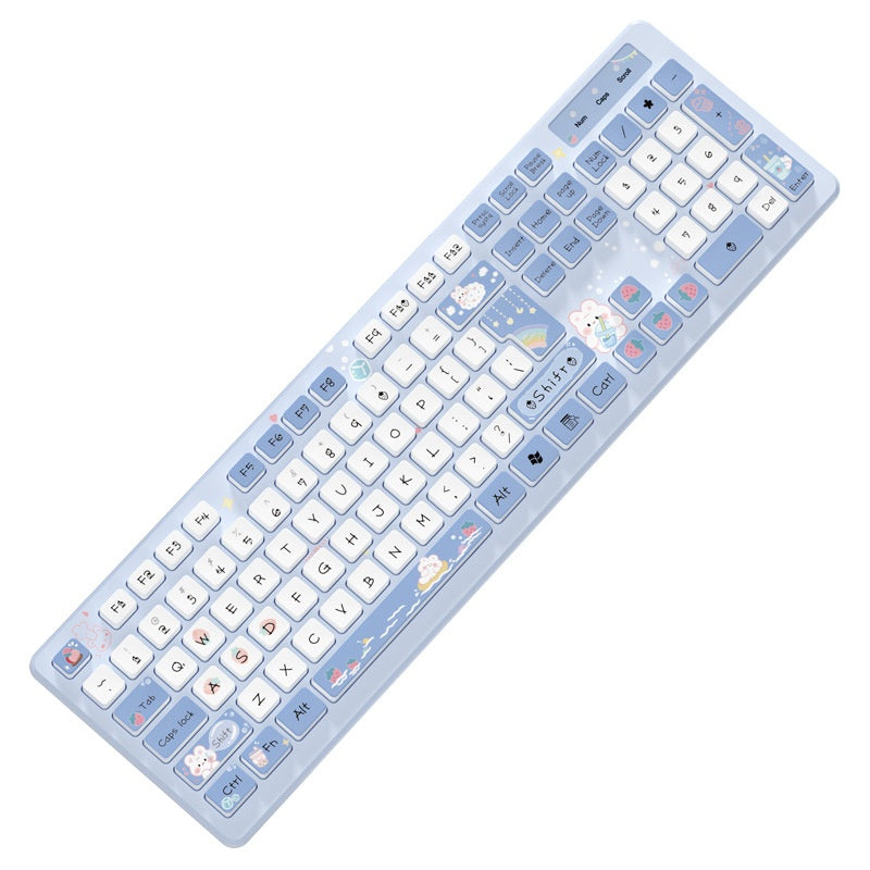 Thé de lait Lapin mignon chocolat filaire clavier