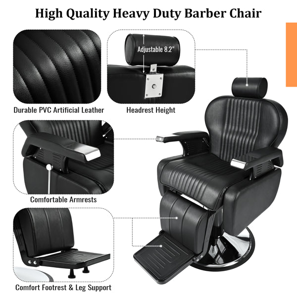 Chaise de coiffeur inclinable de service lourd
