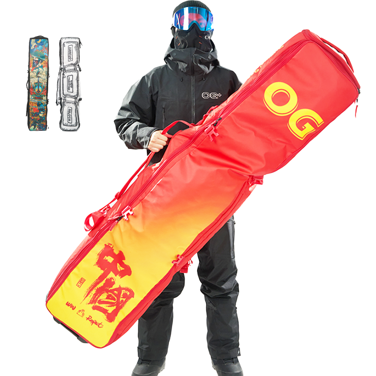 Pack de ski simple et double planche Double Disponible Cardan Roue Grande Capacité