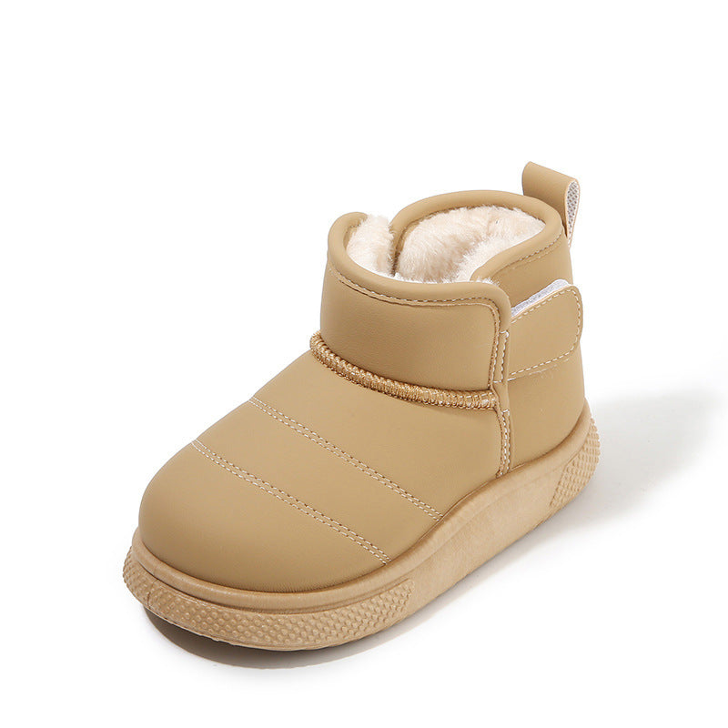 Girls' Thick Cotton Boots Fleece-Lined Warm Baby Cotton Shoes