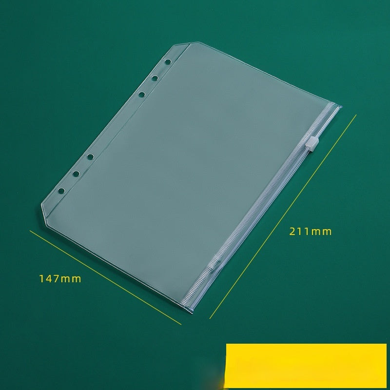 Sac transparent en PVC A5 A6 Sac à fermeture à glissière amovible Sac à fermeture à glissière amovible
