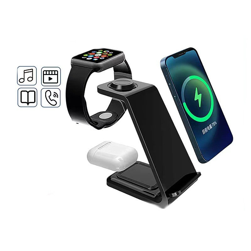 Chargeur sans fil 3-en-1 multi-fonctionnel haut de gamme pour téléphone mobile