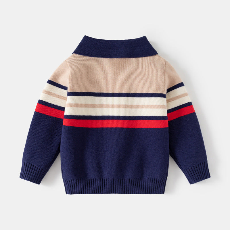 Vêtements pour enfants tendance Garçons Chandail Lapel