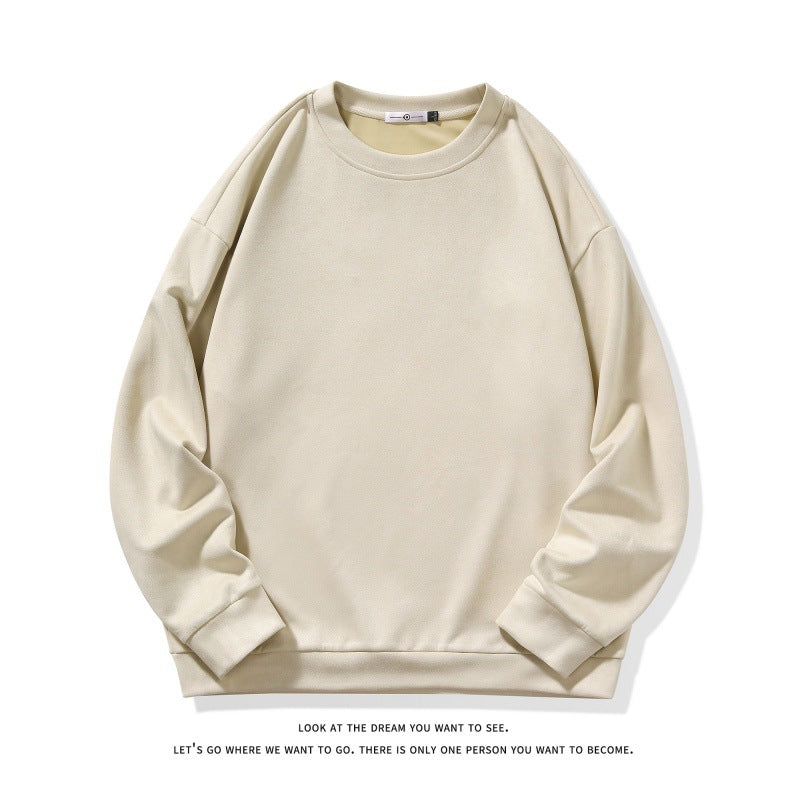 Sweat-shirt à manches longues à col rond pour homme