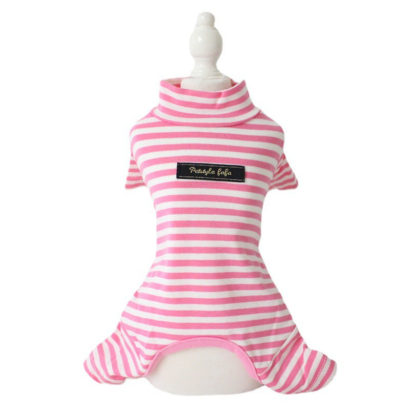 Leggings pour animaux de compagnie rayés en coton de huit couleurs