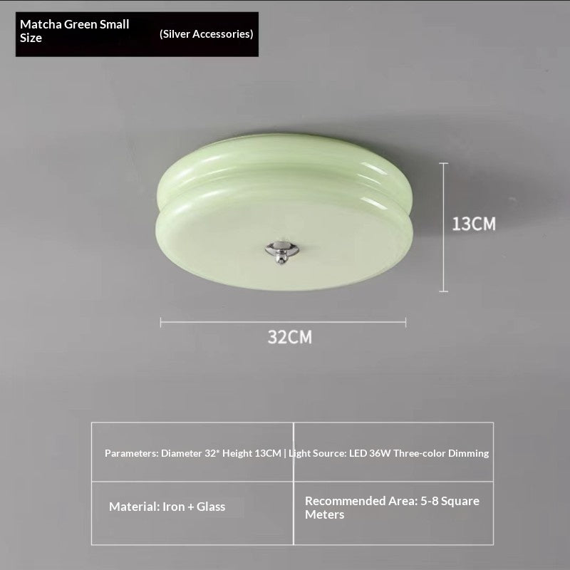 Lumière de plafond en verre de crème pour l'entrée ou le balcon