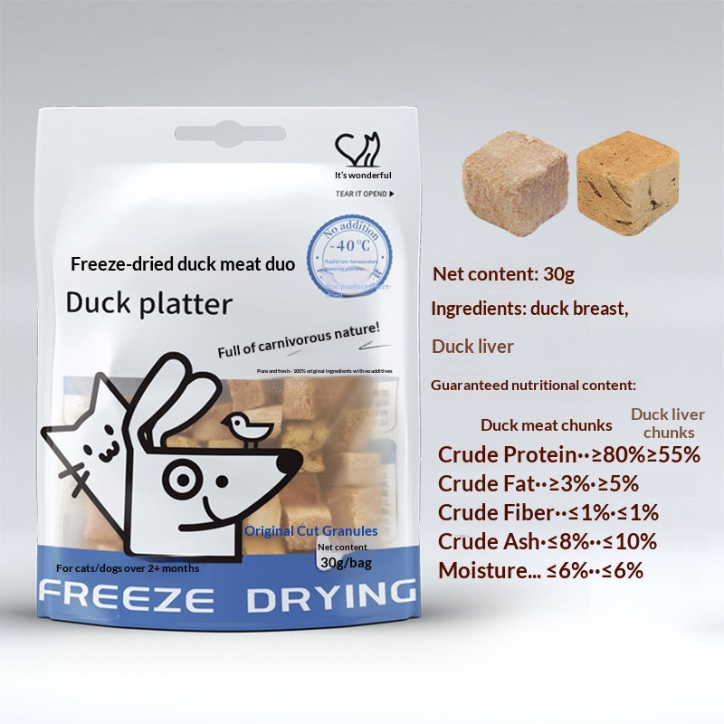 Aliments pour animaux de compagnie congelés