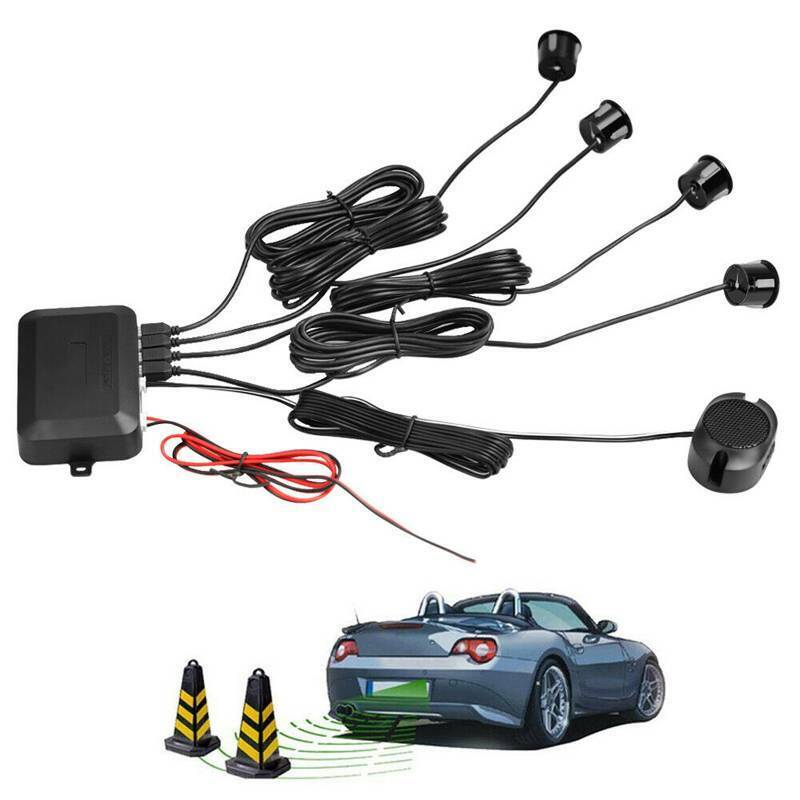 4 capteurs d'aide au stationnement 12V PDC Kit de capteur de stationnement inversé avec alarme et perceuse