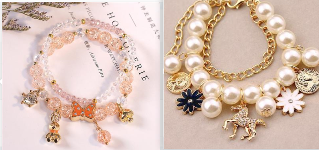 Bracelet de fleurs de perles